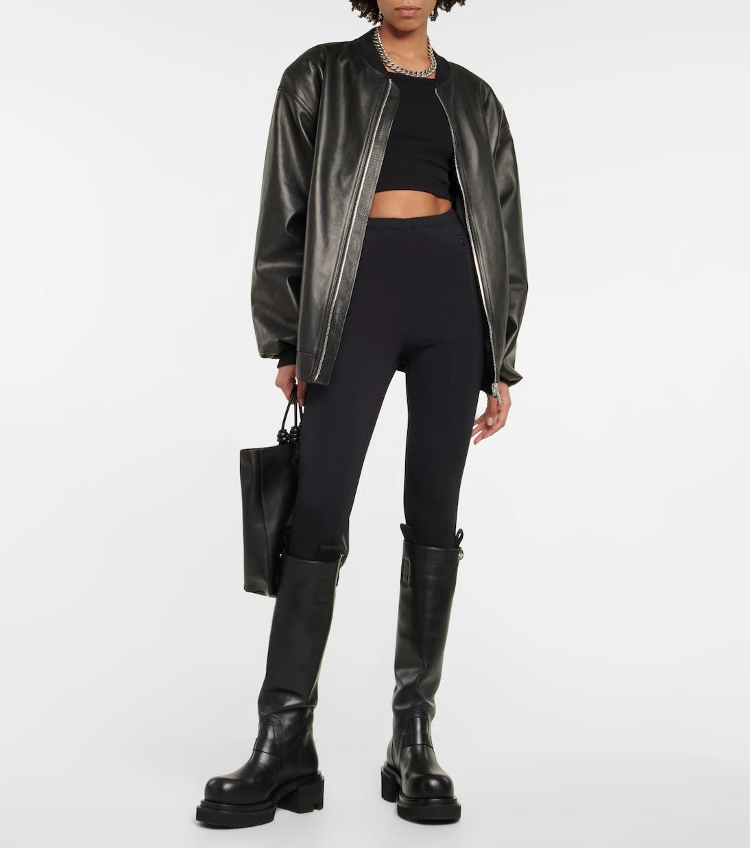 Wardrobe.NYC - x Hailey Bieber HB ribbed-knit jersey crop top