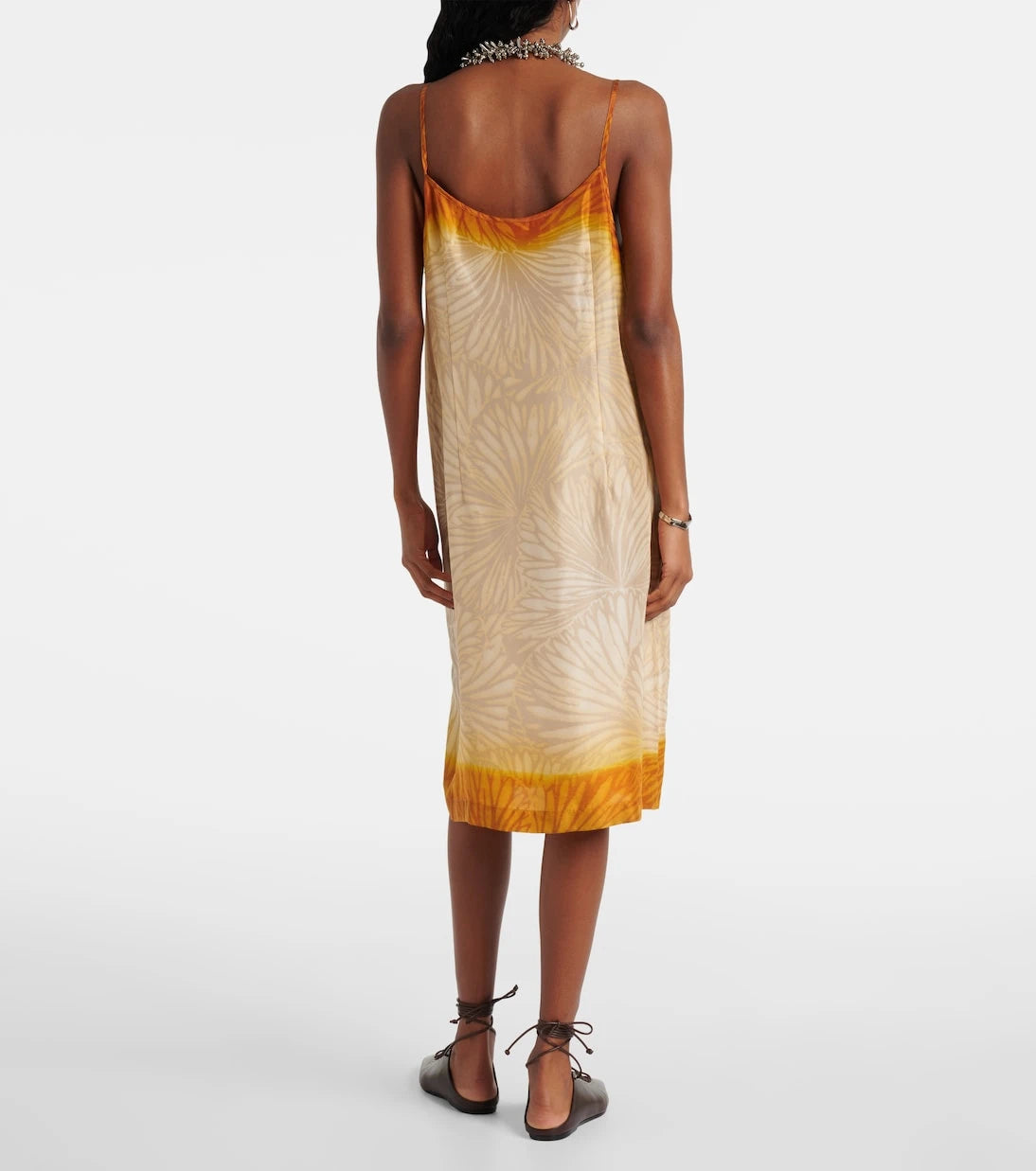 Dries Van Noten - Printed ombré silk slip dress