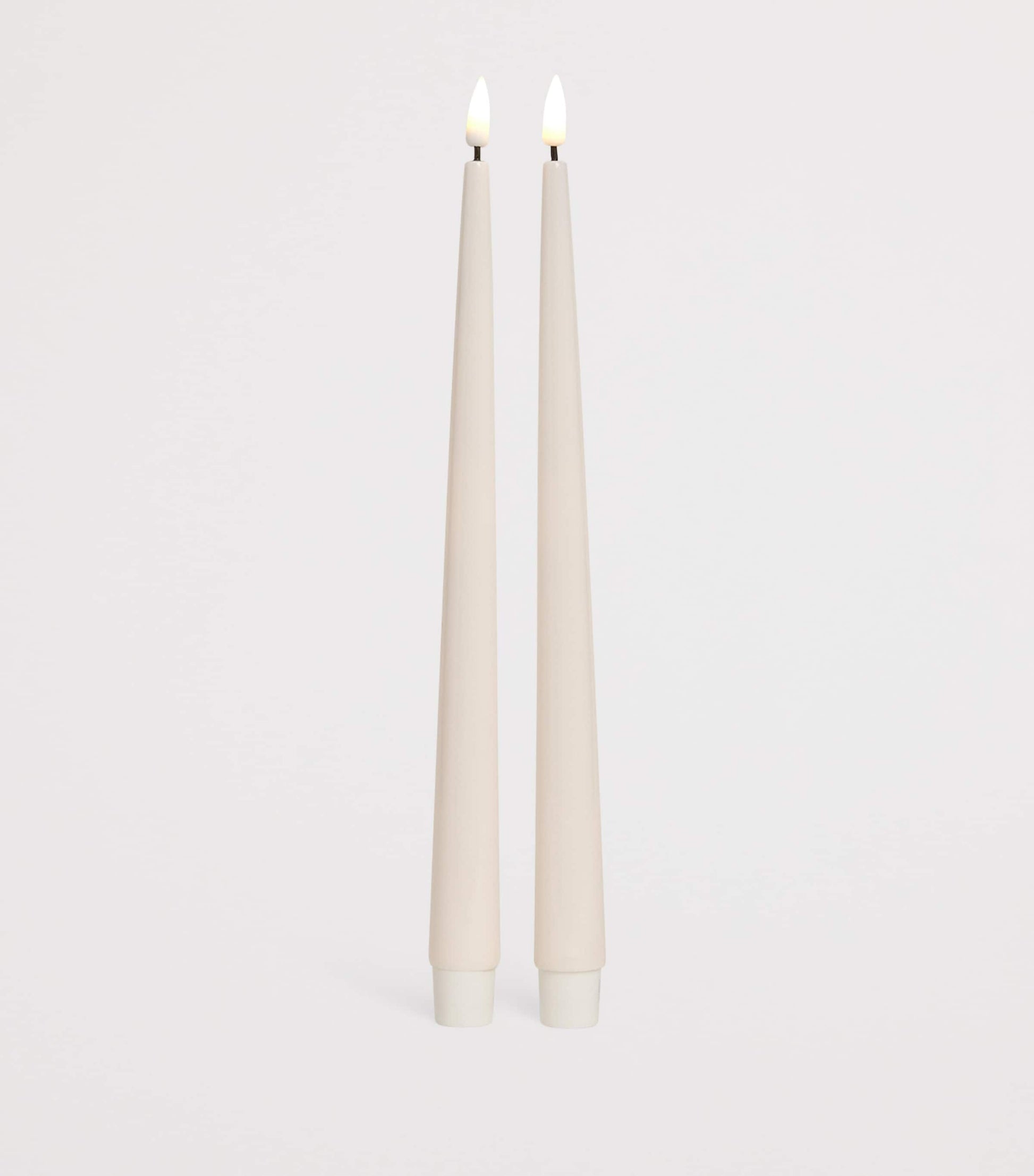 Deluxe Homeart Wax LED Dinner Candles (Set of 2)