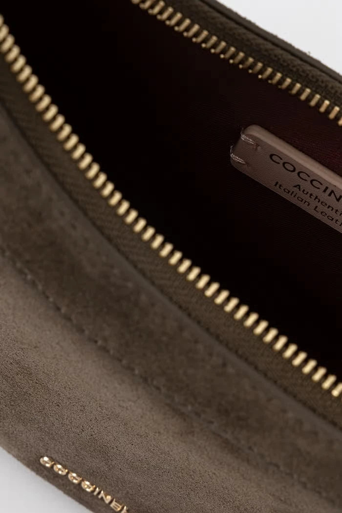 Coccinelle kadın süet crossbody çanta