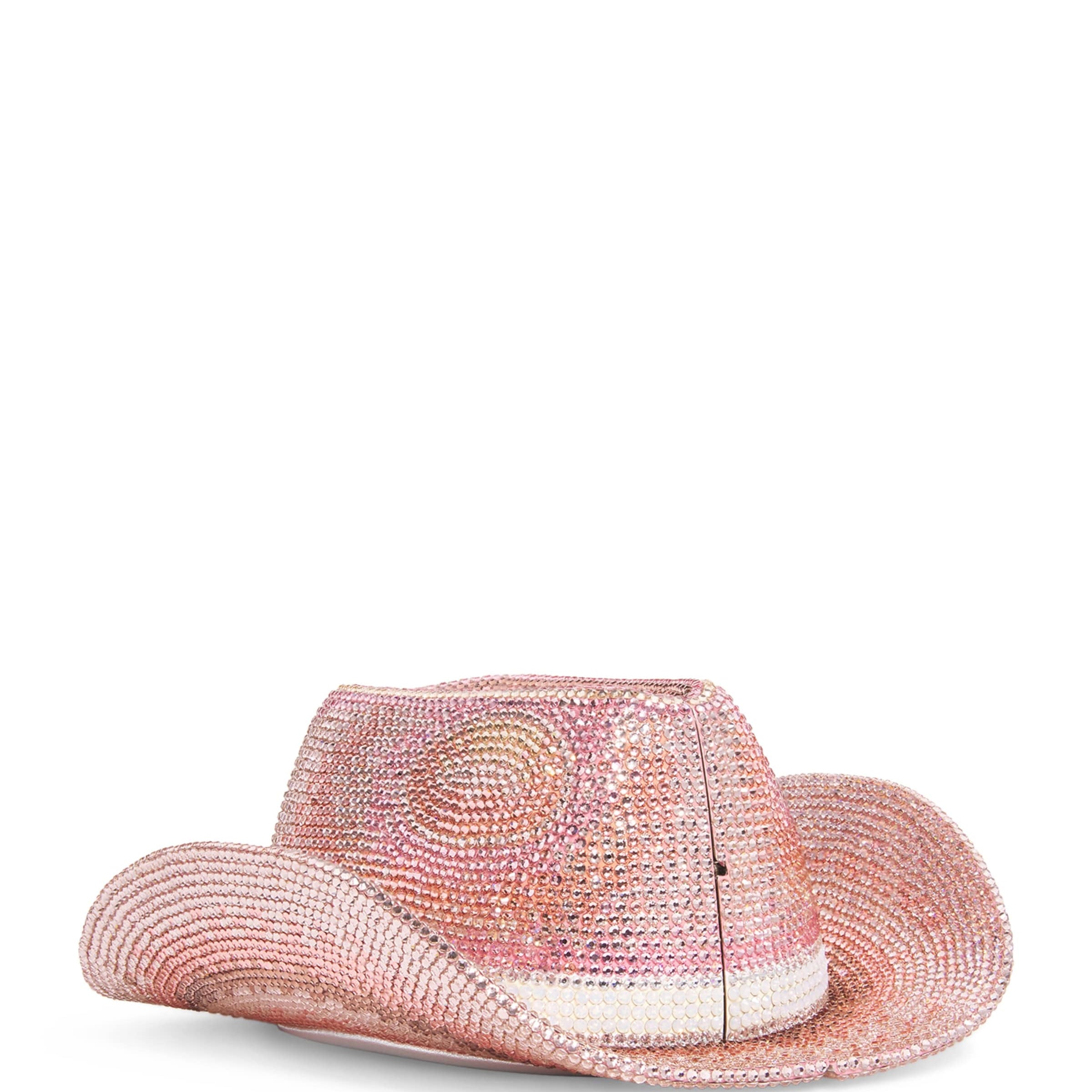 Crystal Cowboy Hat Dakota Clutch Bag SLRMT ROSE MULTI