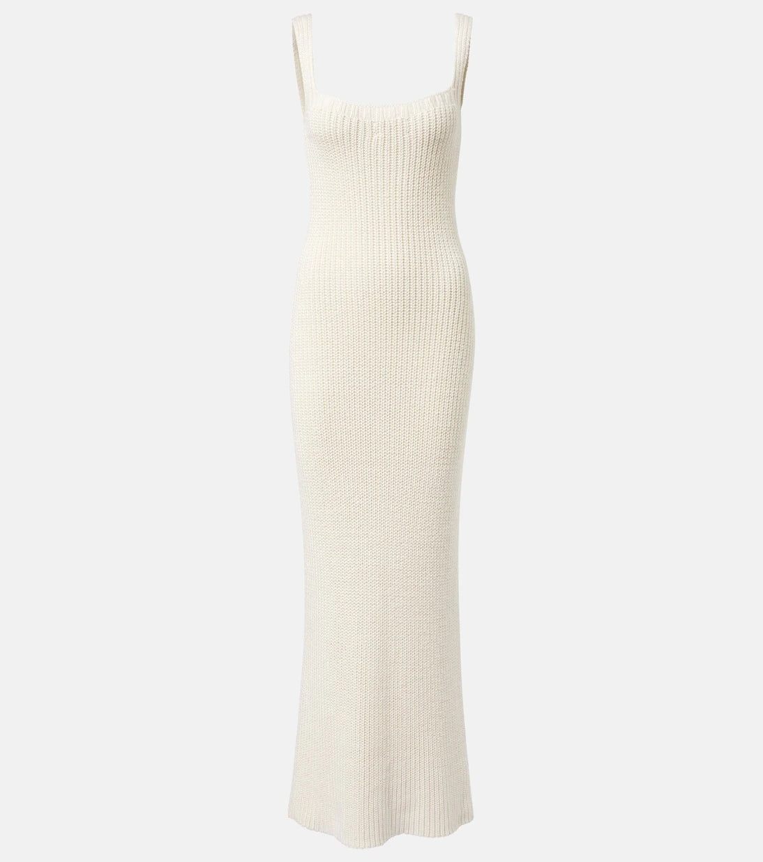 Khaite - Lex ribbed-knit silk maxi dress