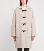 MAX&Co. White Wool-Blend Duffle Coat