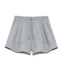 Grey Cotton-Blend Relaxed Shorts