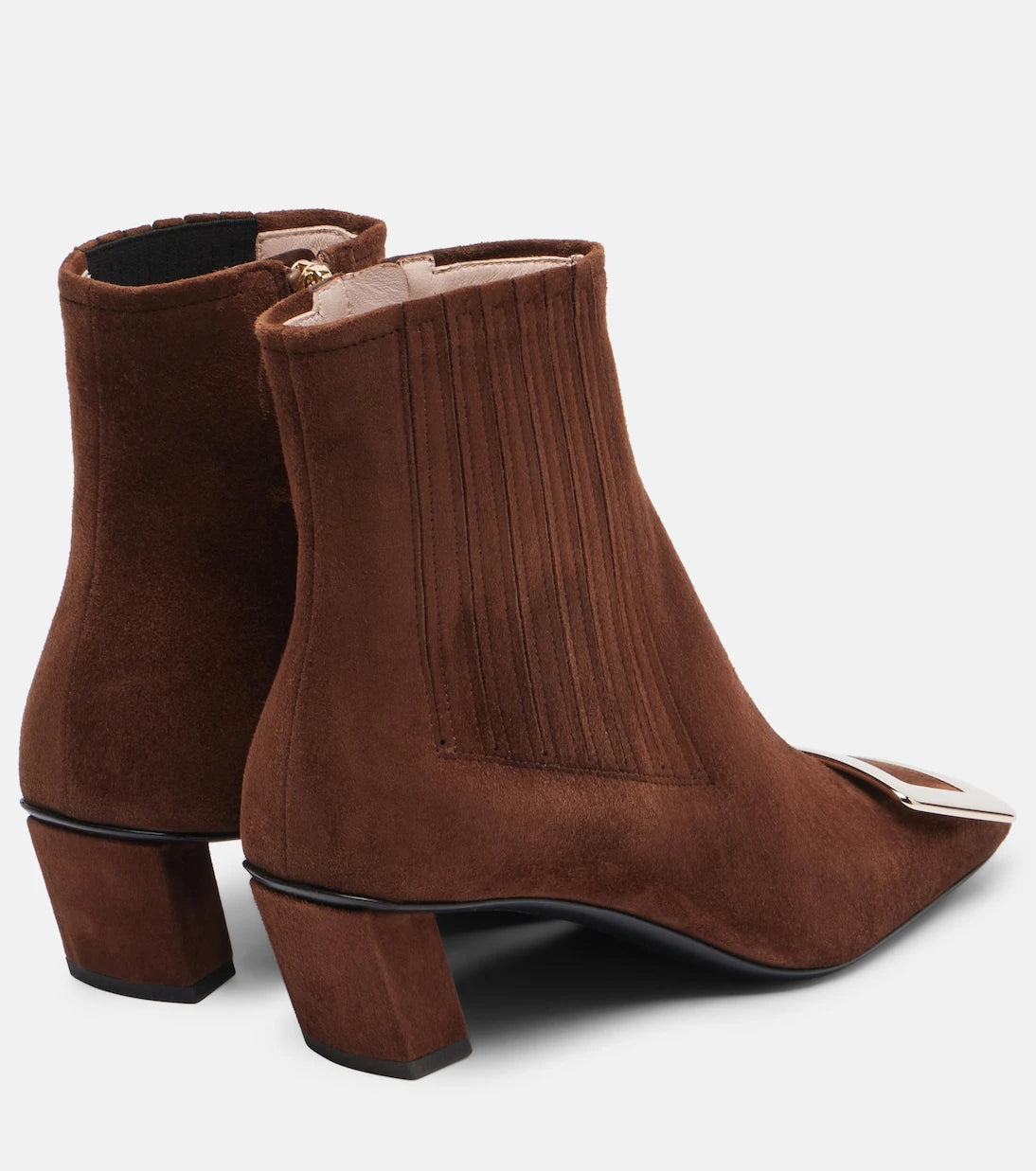 Roger Vivier - حذاء الكاحل Belle Vivier 45 من الشمواه