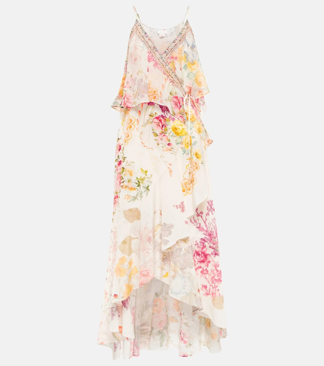 Camilla - Floral silk slip dress