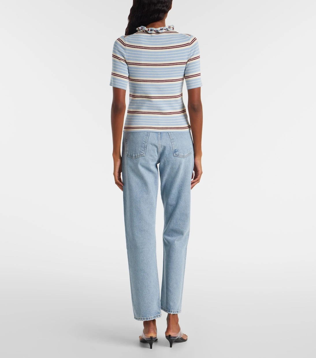 Rabanne - Chain-detail silk and cotton-blend top