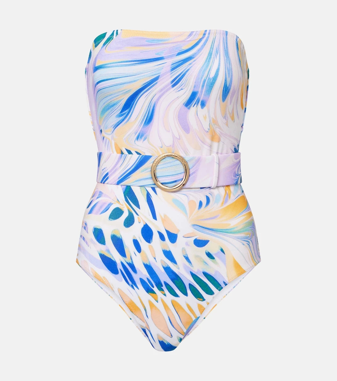 Alexandra Miro - Iris belted printed swimsuit