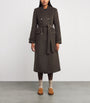 Claudie Pierlot Green Wool-Blend Double-Breasted Coat