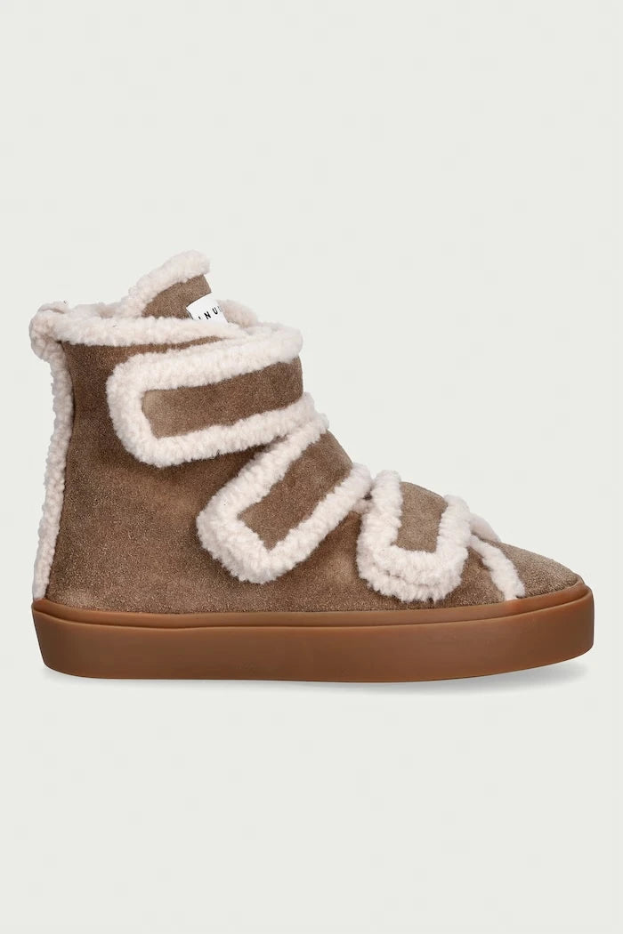 Inuikii Shearling Velcro High kadın süet spor ayakkabı