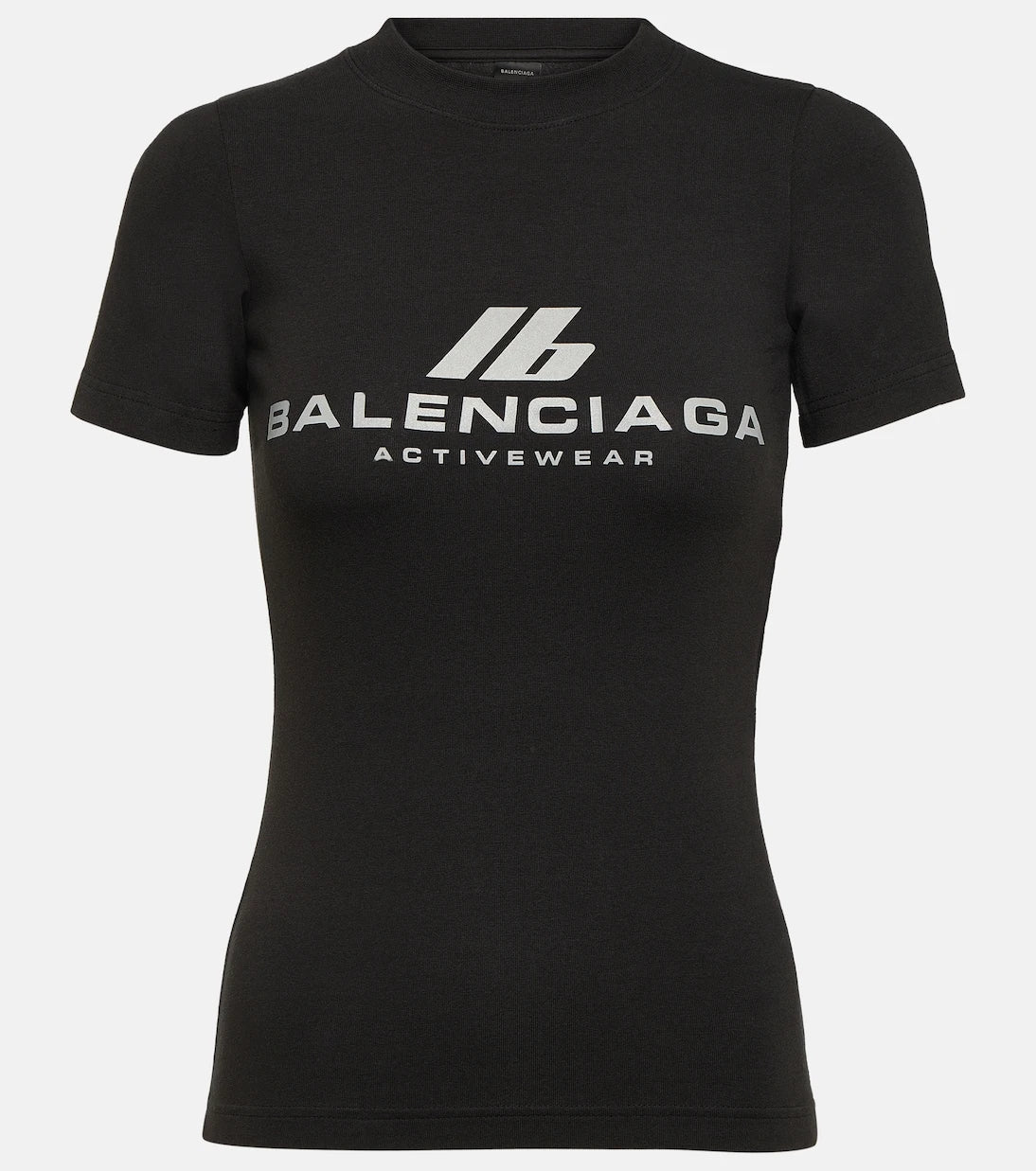 Balenciaga - تي شيرت من مزيج القطن بشعار الماركة