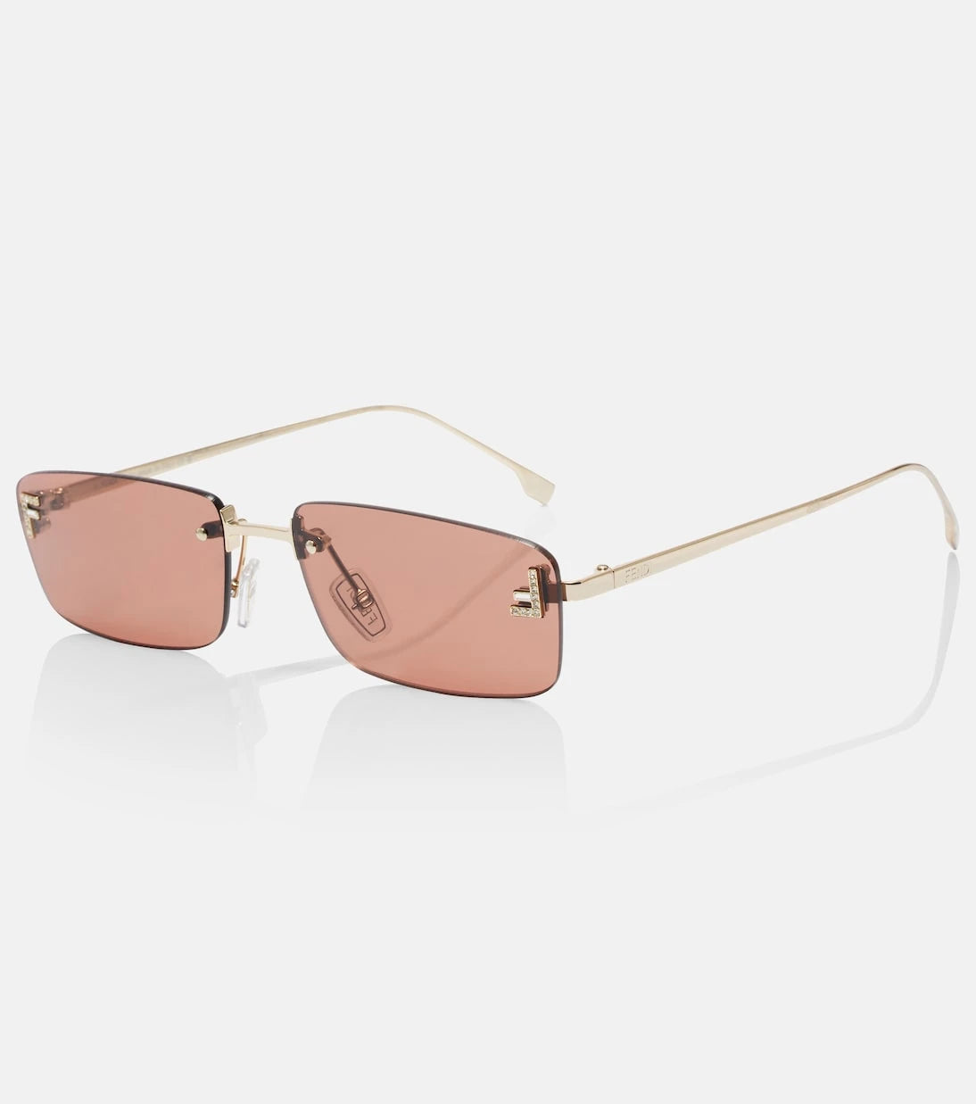 Fendi - Fendi First Crystal rectangular sunglasses
