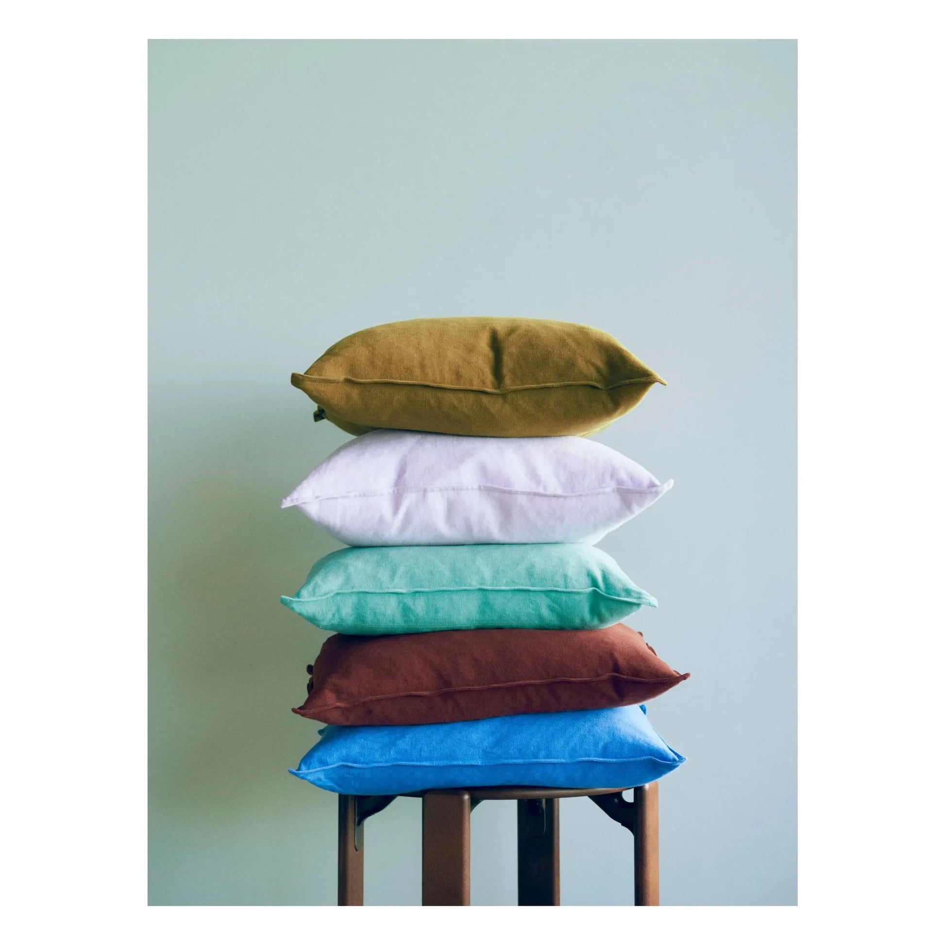 Hay - Linen cushion | Light blue