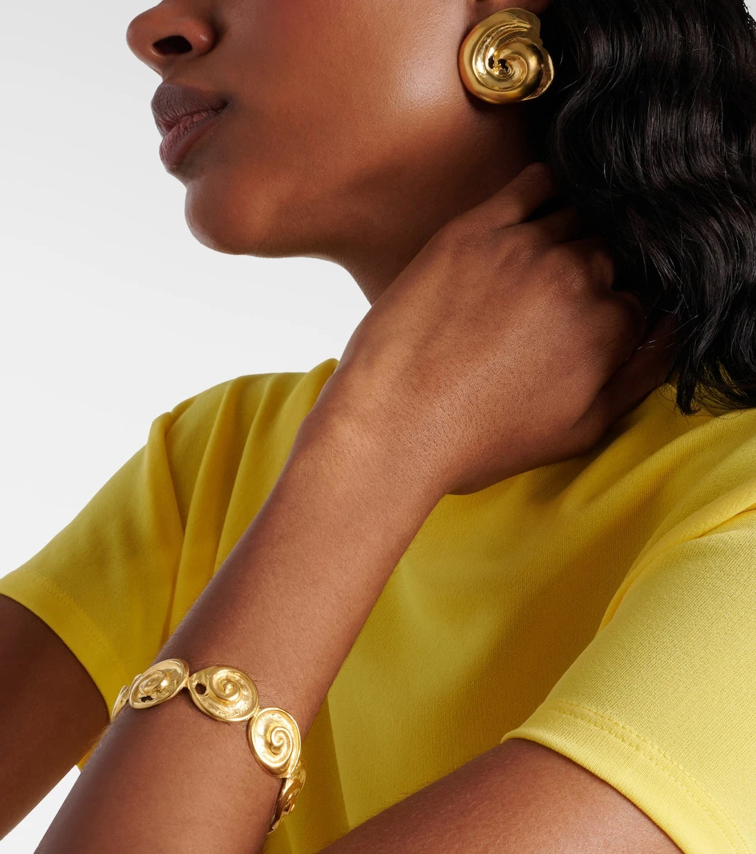 Ysso - Cote 24kt gold-plated cuff bracelet