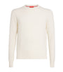 Isaia Beige Cashmere Crew-Neck Sweater