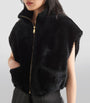 Prada Black Shearling Gilet