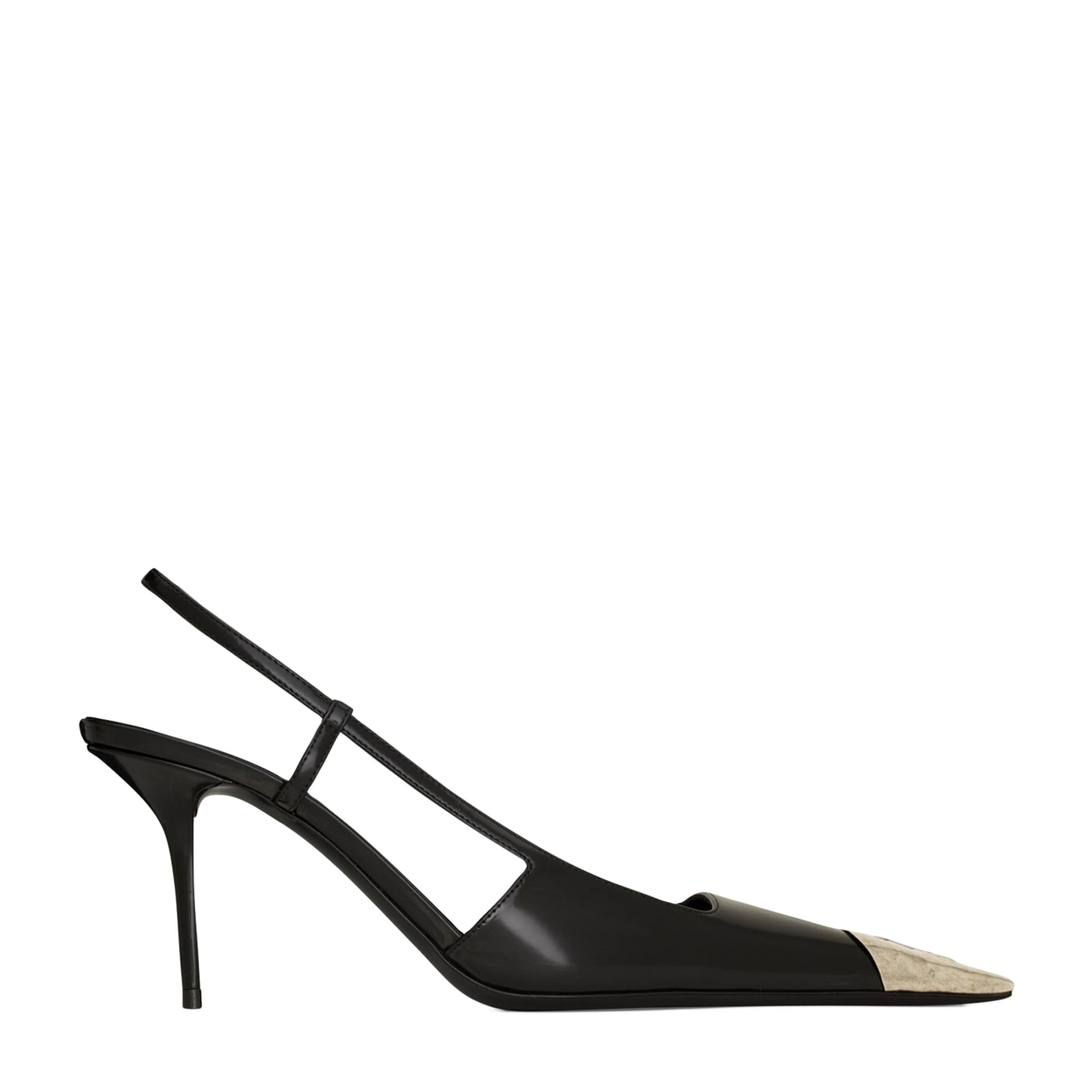 Saint Laurent Leather Jeanne Slingback Pumps 75