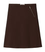 Brown Knitted Mini Skirt