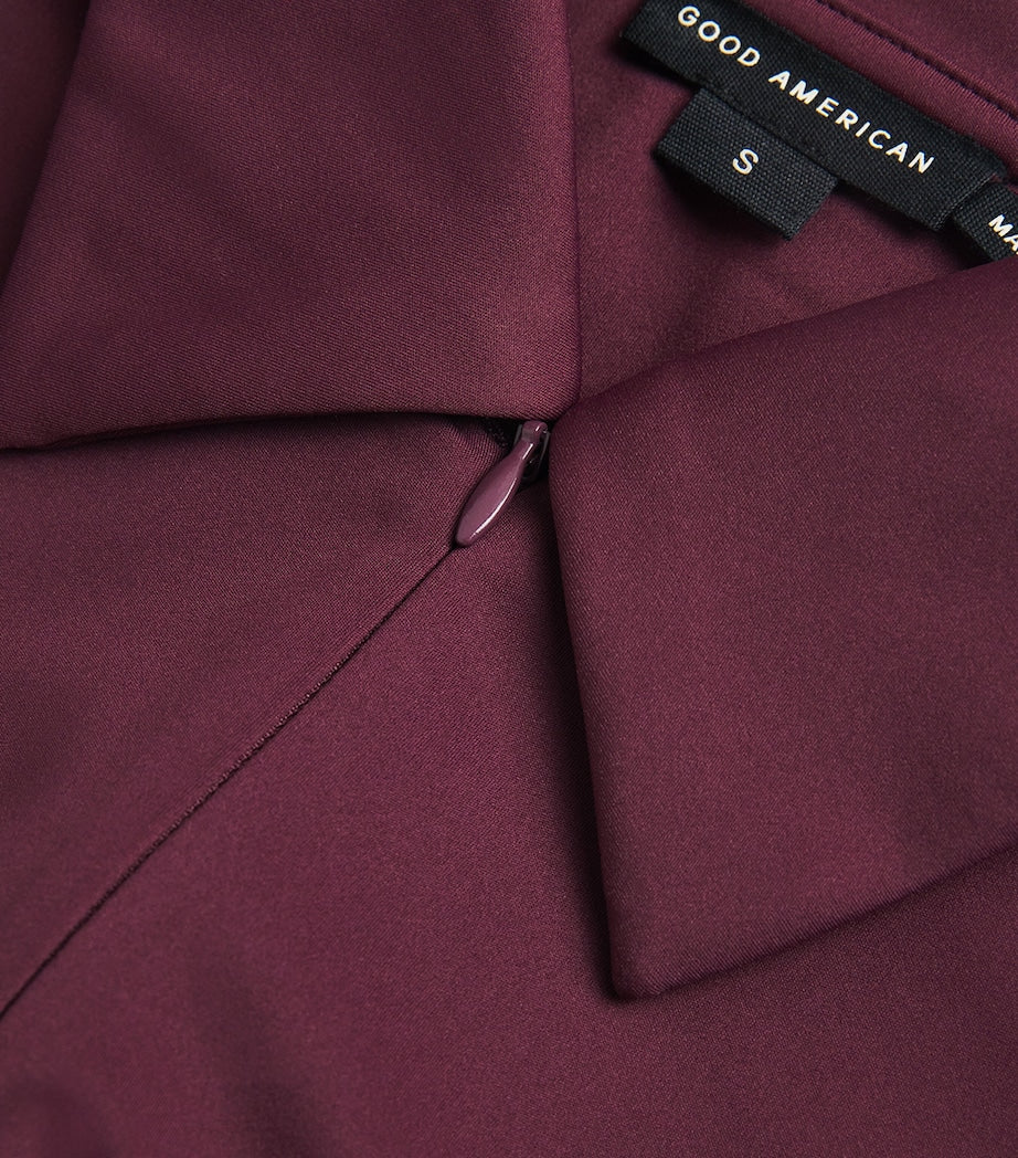 Good American Purple Scuba Collared Bodysuit