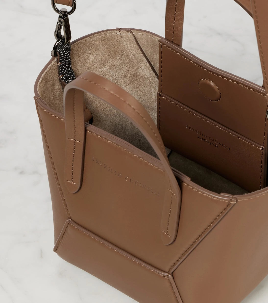 Brunello Cucinelli - Duo Small leather tote bag