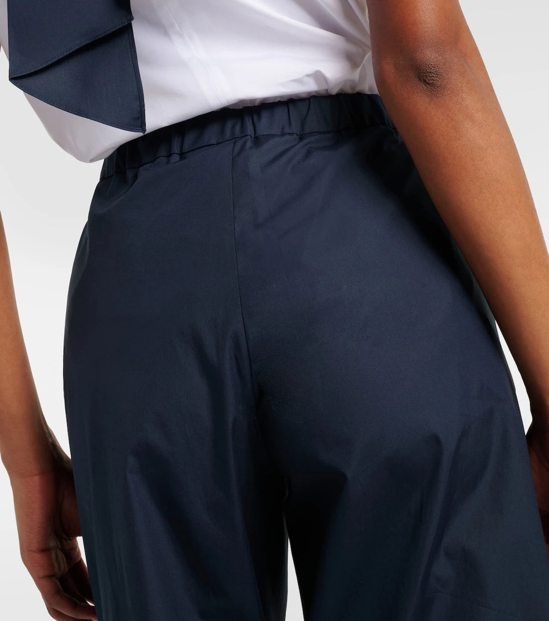 'S Max Mara - Argento cotton wide-leg pants