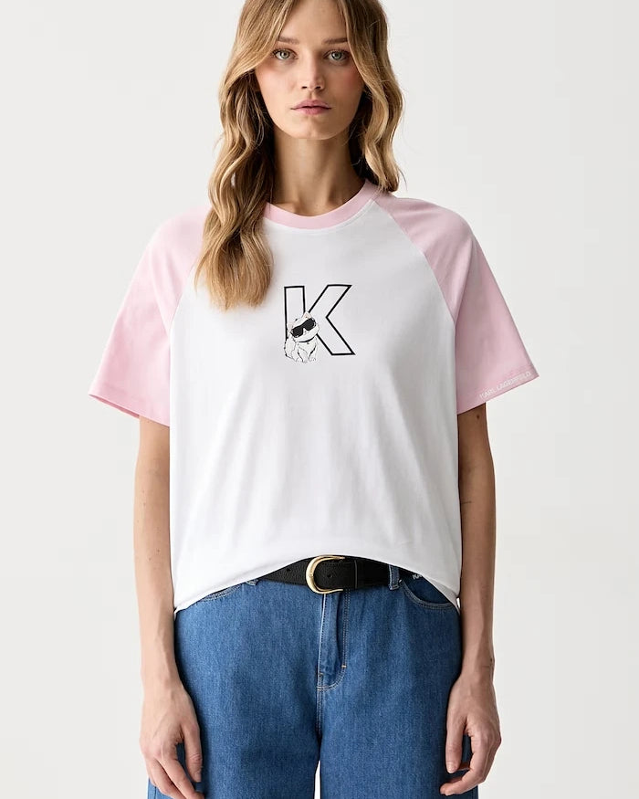 Karl Lagerfeld kadın pamuk tişört IKON