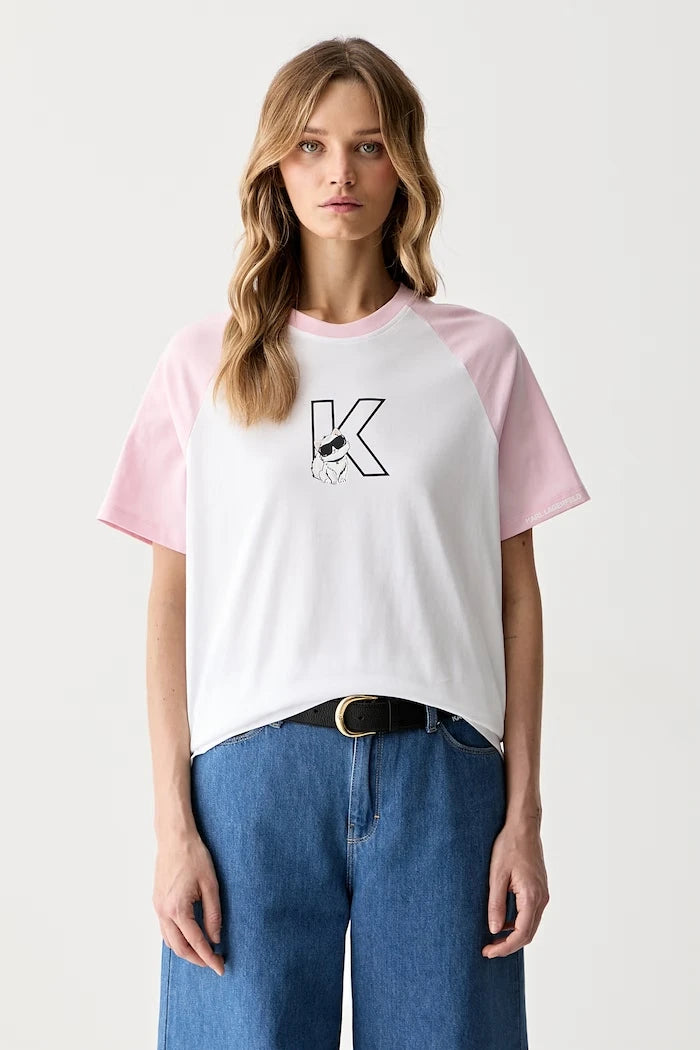 Karl Lagerfeld тениска дамска от памук IKON