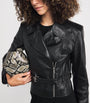 PAIGE Black Foxe Lamb Leather Jacket