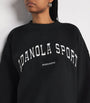 Adanola Black Organic Cotton Logo Sweatshirt