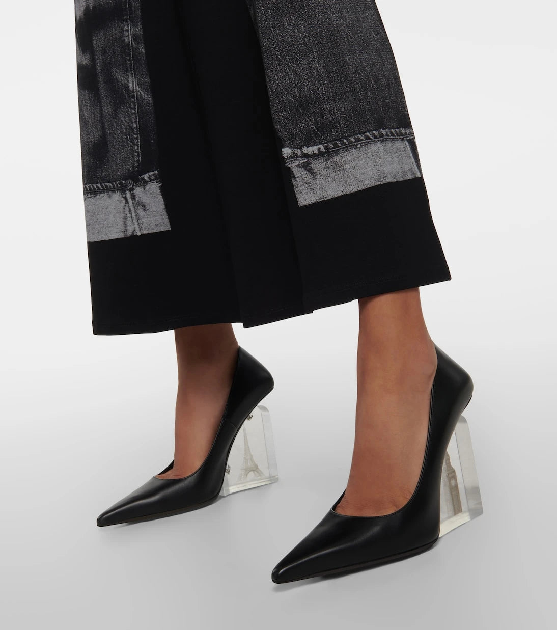 Jimmy Choo - x Jean Paul Gaultier leather wedge pumps