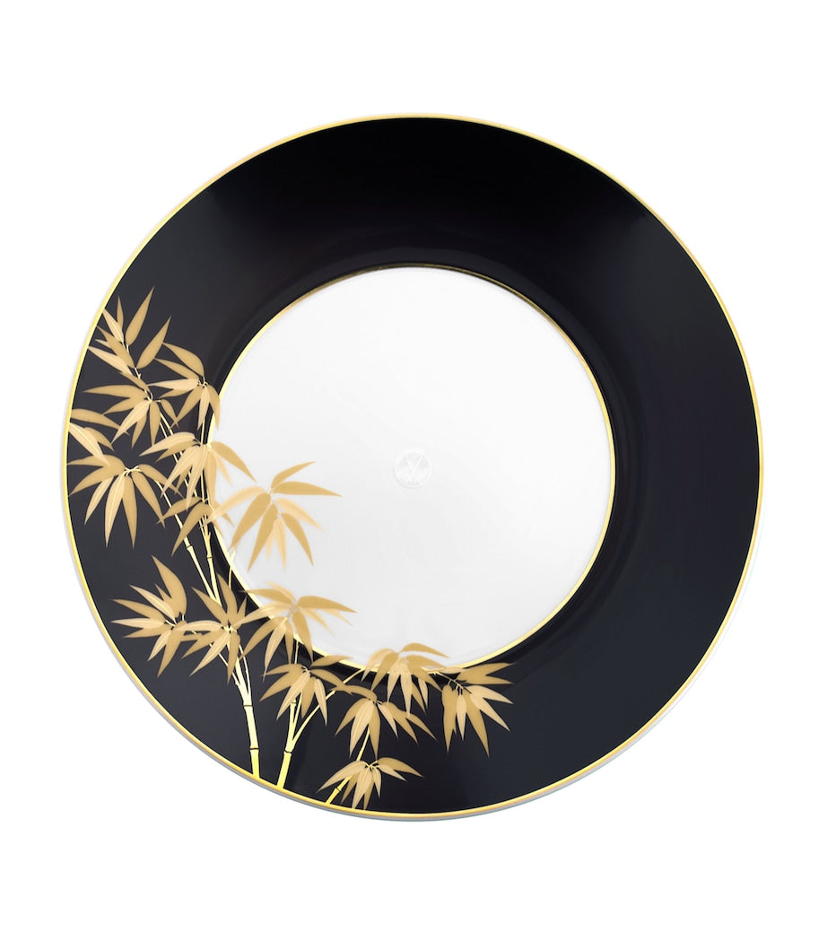 Meissen Small Porcelain Golden Bamboo Dinner Plate (24cm)