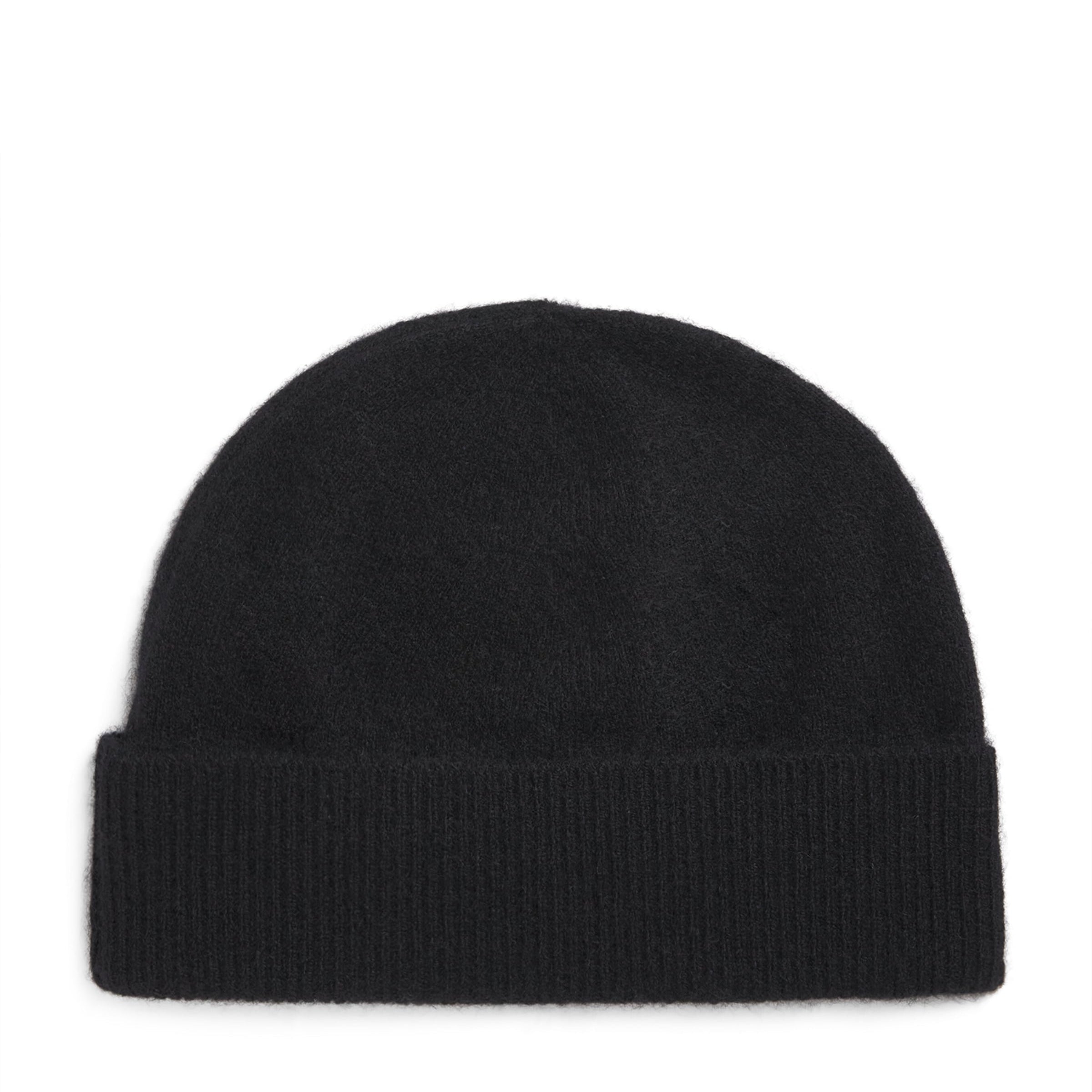 Black Cashmere Brushed Beanie