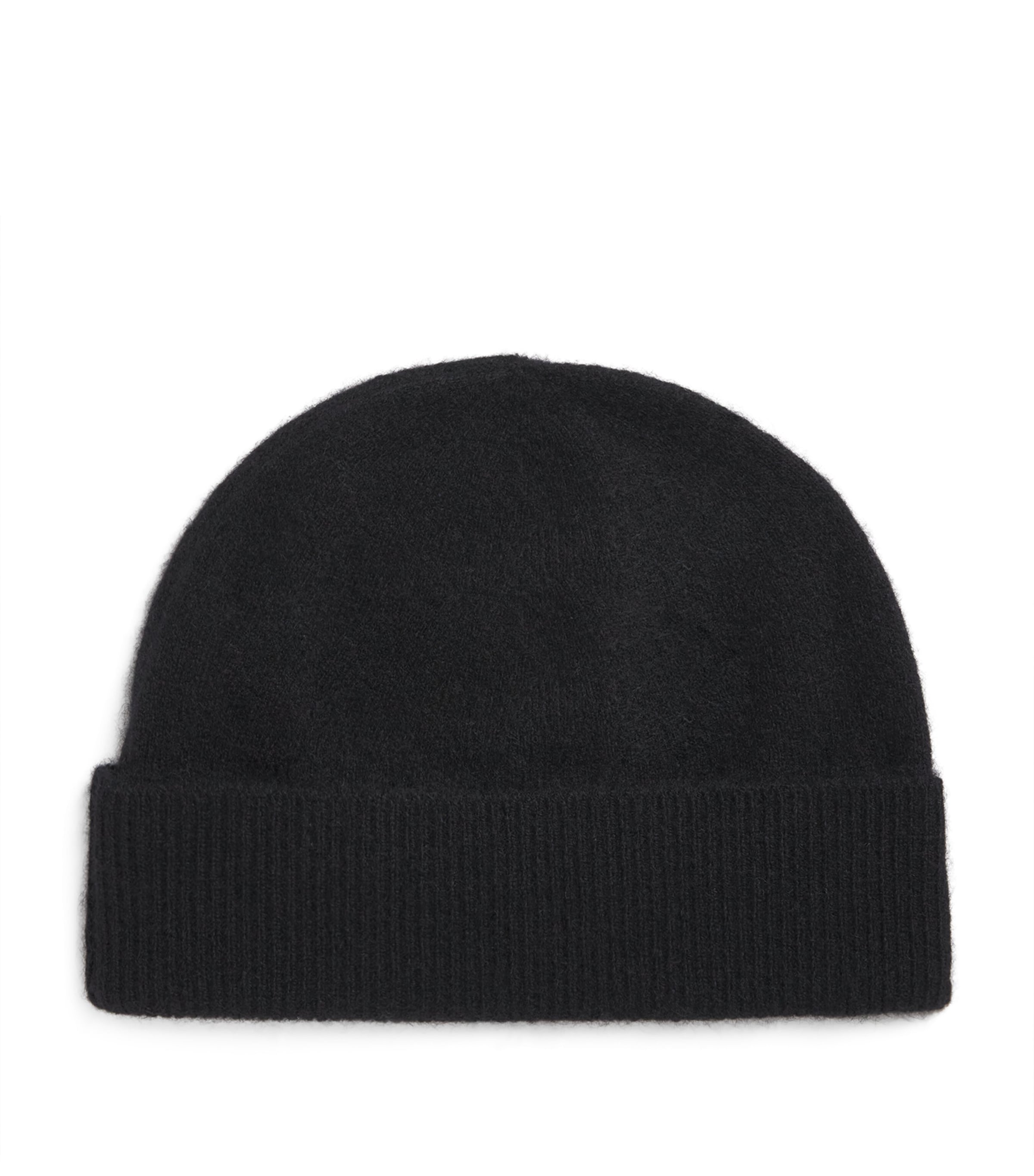 Black Cashmere Brushed Beanie