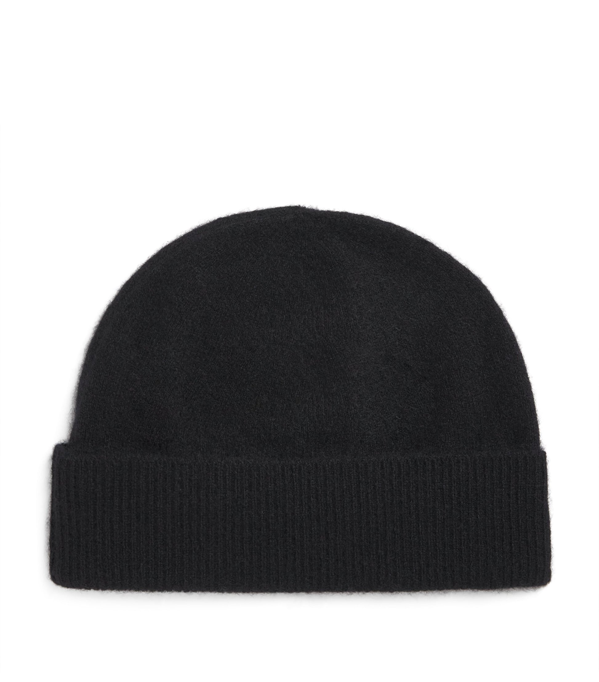Black Cashmere Brushed Beanie