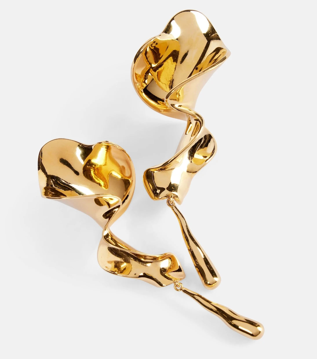 Khaite - Tidal gold-plated drop earrings