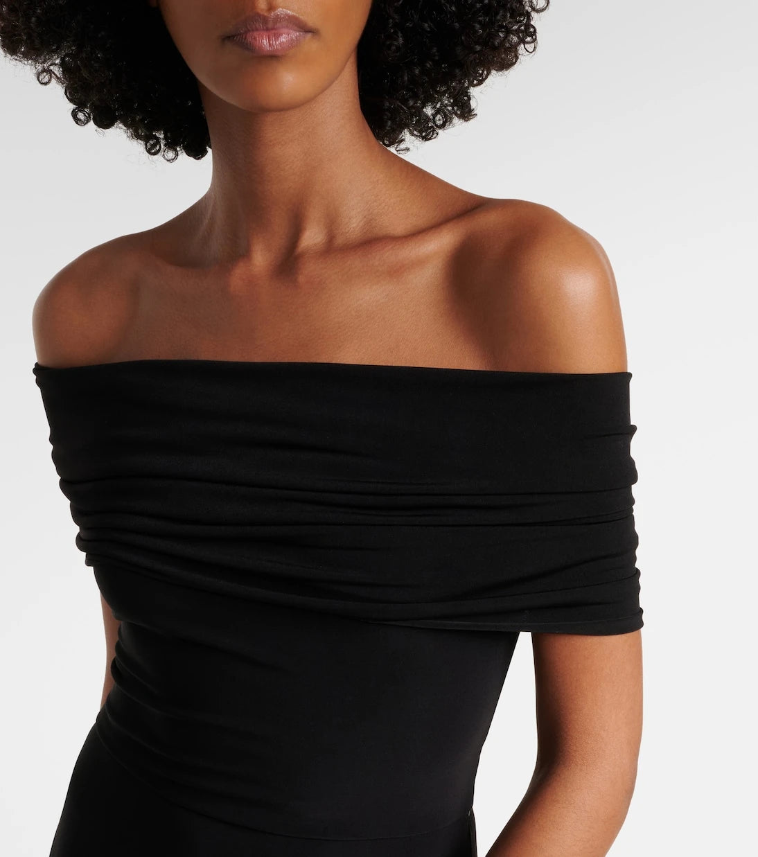Norma Kamali - Draped off-shoulder midi dress