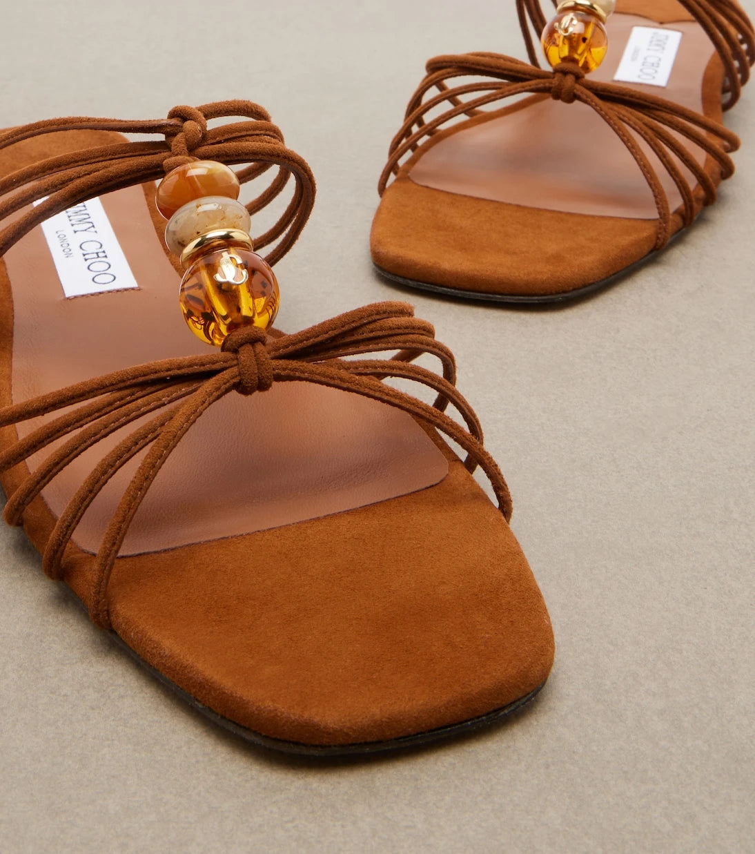 Jimmy Choo - Lova beaded suede sandals