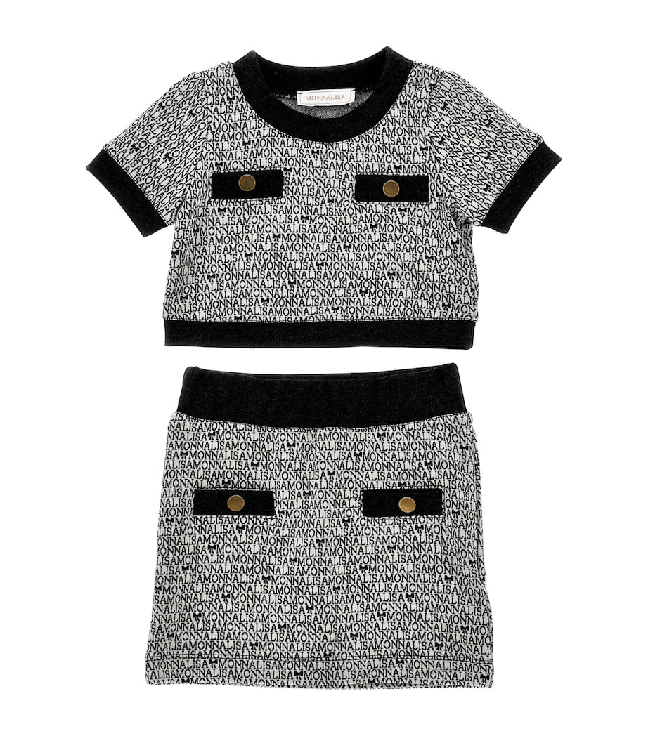 Knitted Monogram Top and Skirt Set (2-12 Years)