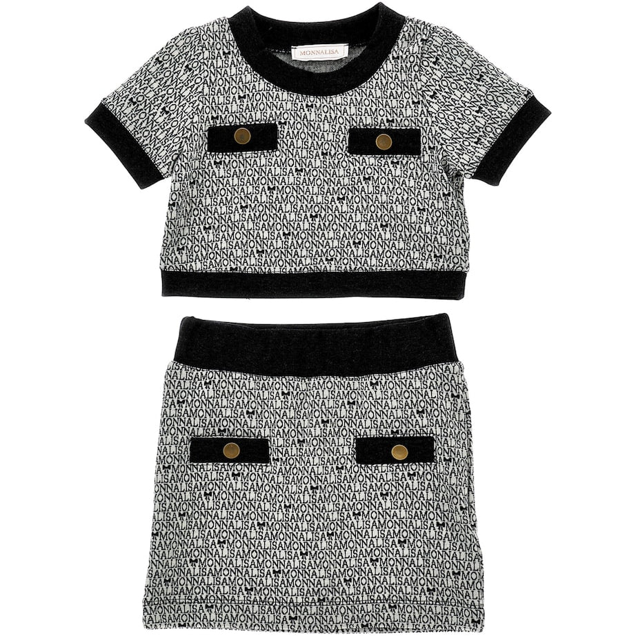 Knitted Monogram Top and Skirt Set (2-12 Years)