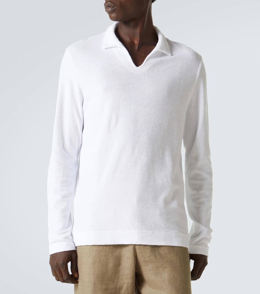 Fedeli - Cotton terry polo shirt