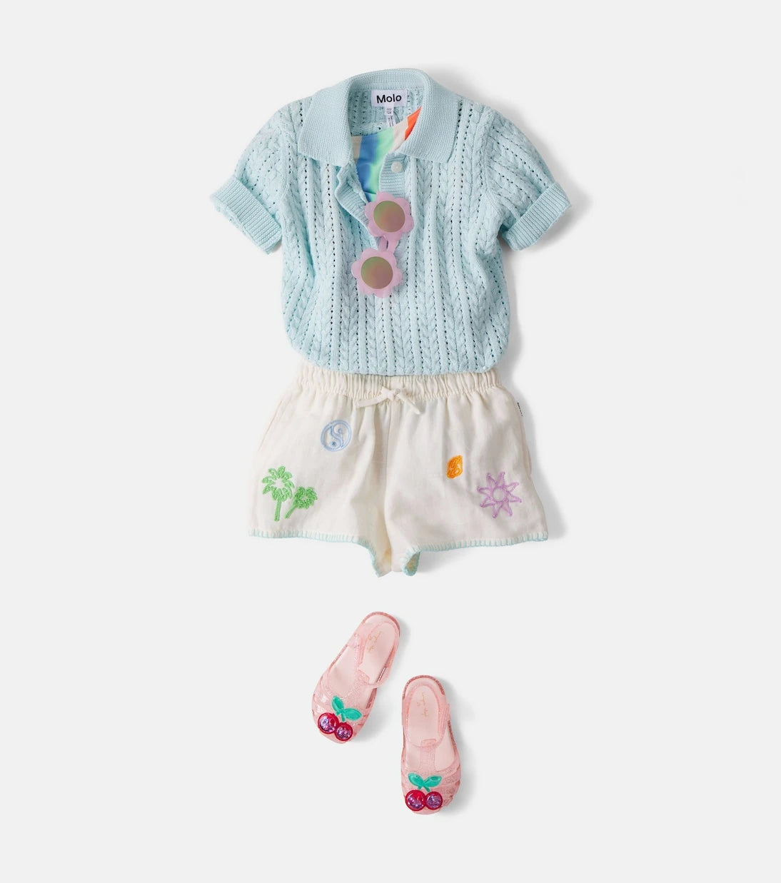Molo - Annabella embroidered cotton shorts