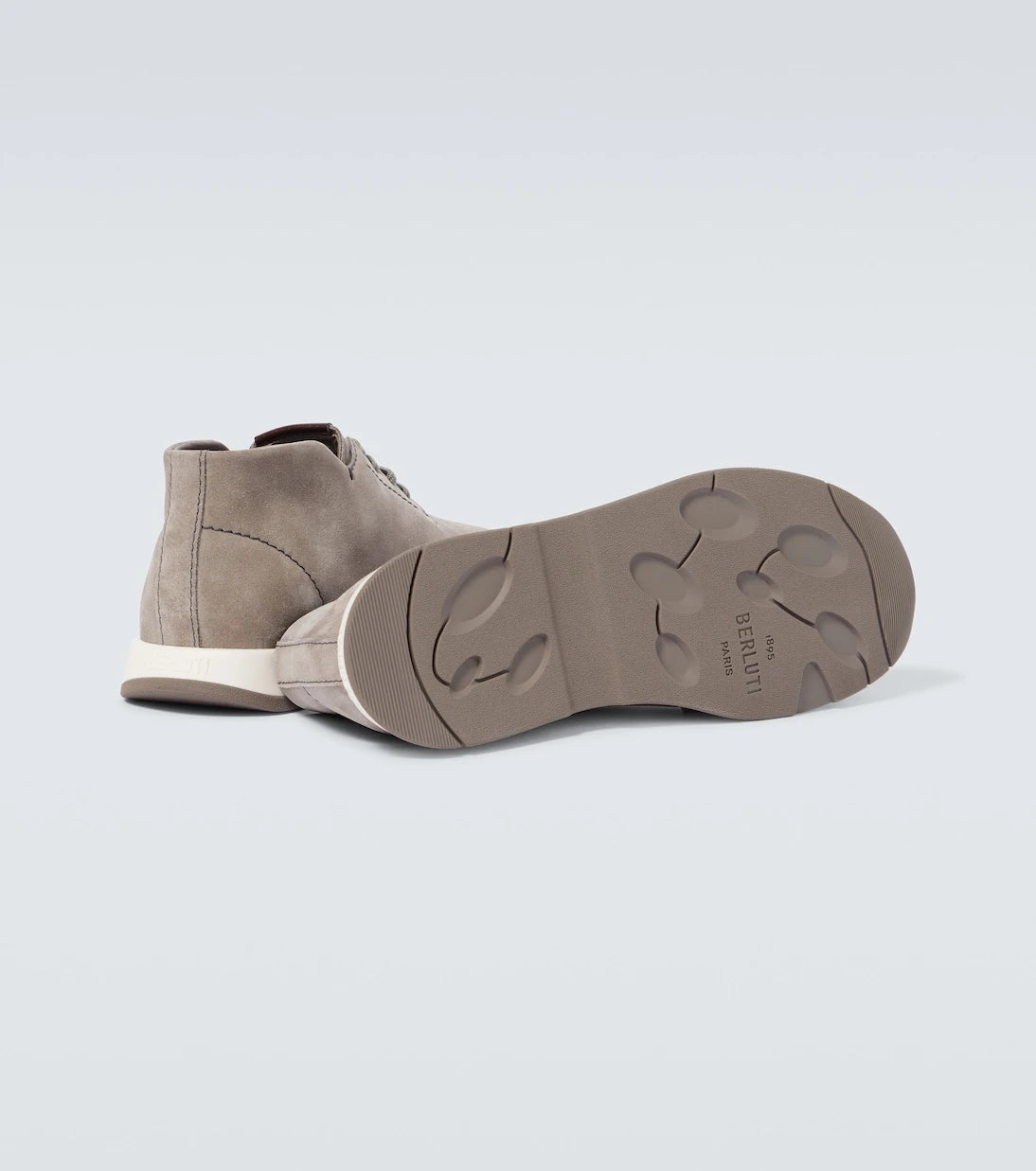 Berluti - Echappée Scritto Mid Top suede Derby shoes