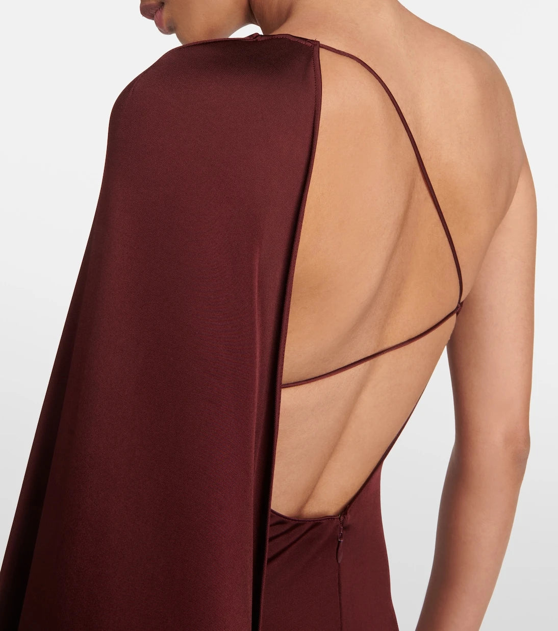 Stella McCartney - Caped one-shoulder satin gown