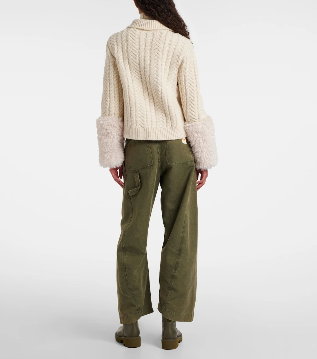 Moncler - Cable-knit wool-blend cardigan