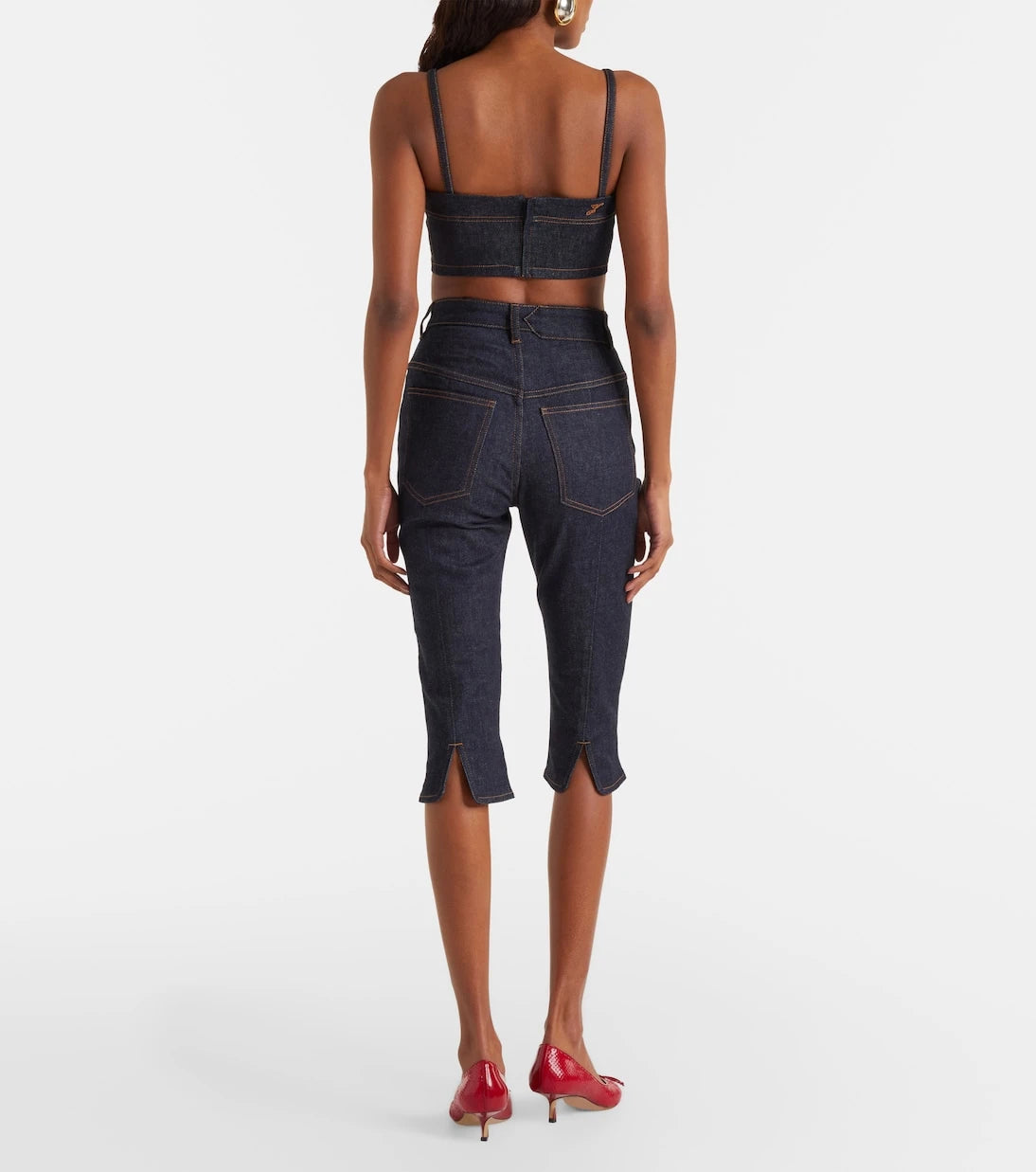 Jacquemus - Logo capri jeans