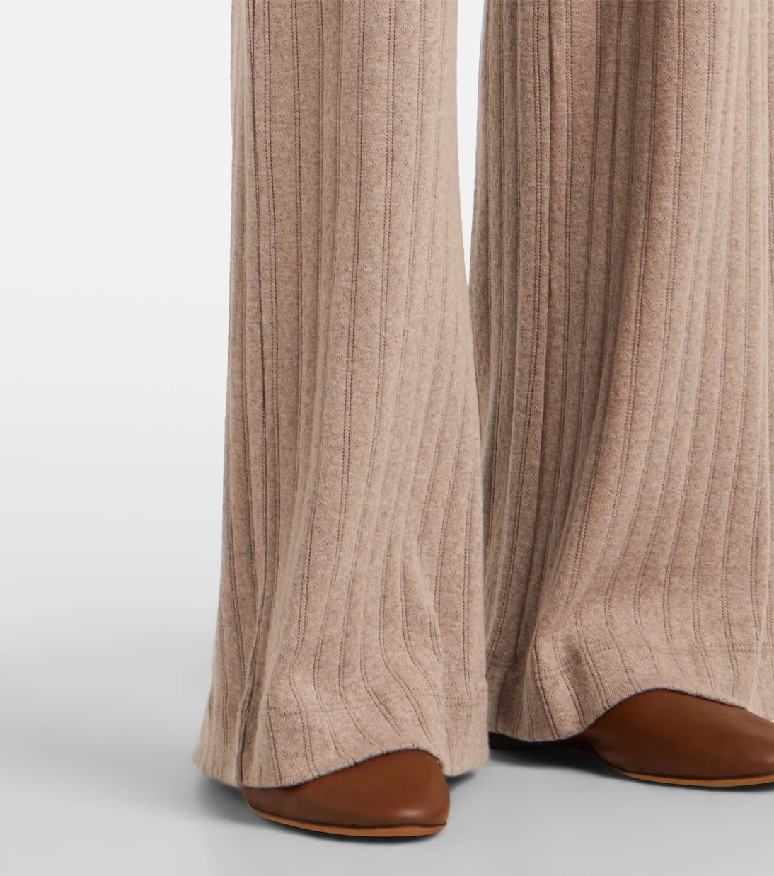 Leset - Pointelle cotton wide-leg pants