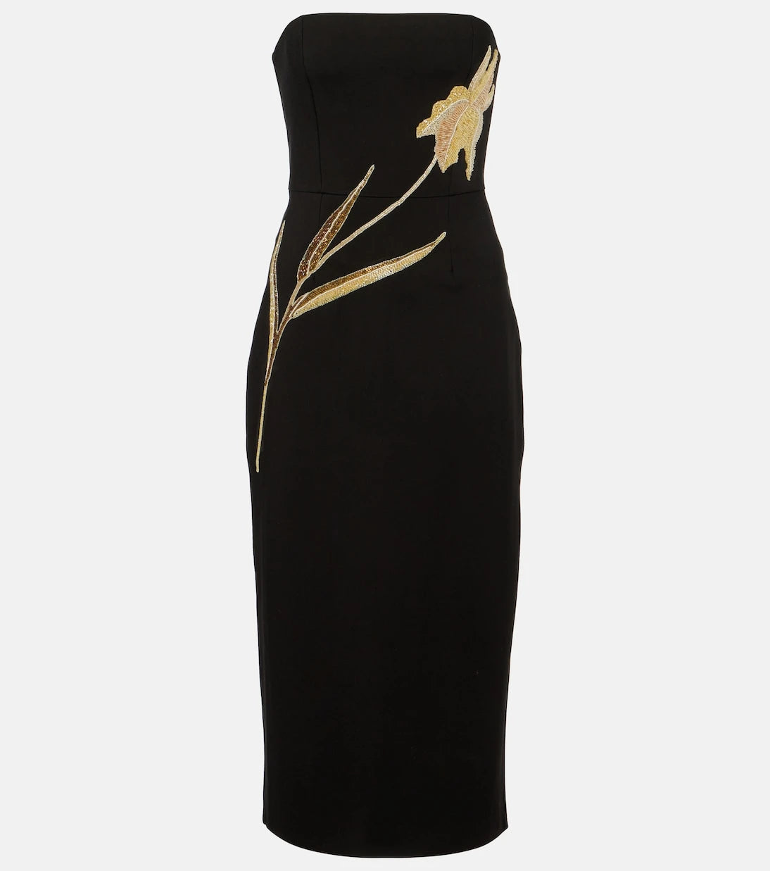 Staud - Brooke embellished strapless midi dress