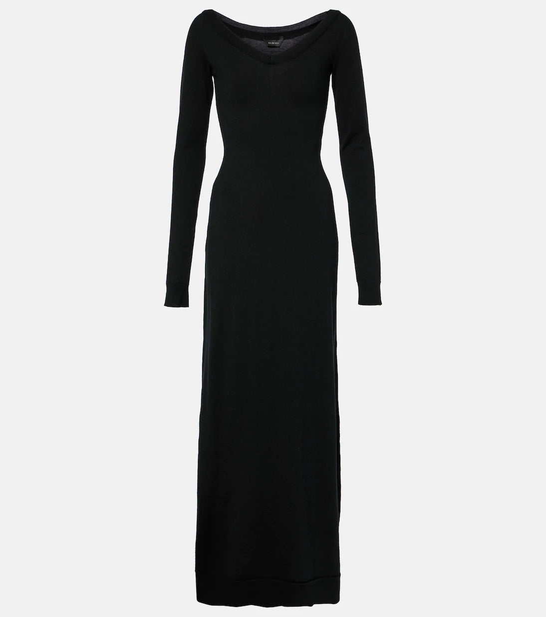 Balenciaga - فستان ماكسي من مزيج الصوف
