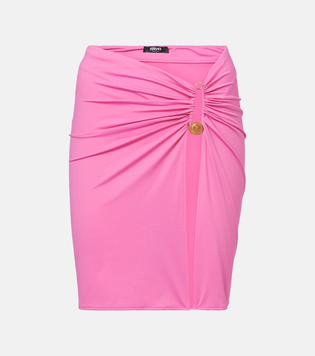 Versace - Safety Pin gathered jersey miniskirt