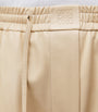 LOEWE Beige EXCLUSIVE Lambskin Wide-Leg Silver Capsule Barrel Trousers